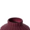 Fabulaxe 5 H Decorative Ceramic Sculpture Channeled Centerpiece Table Vase, Brick Red QI004055.RD